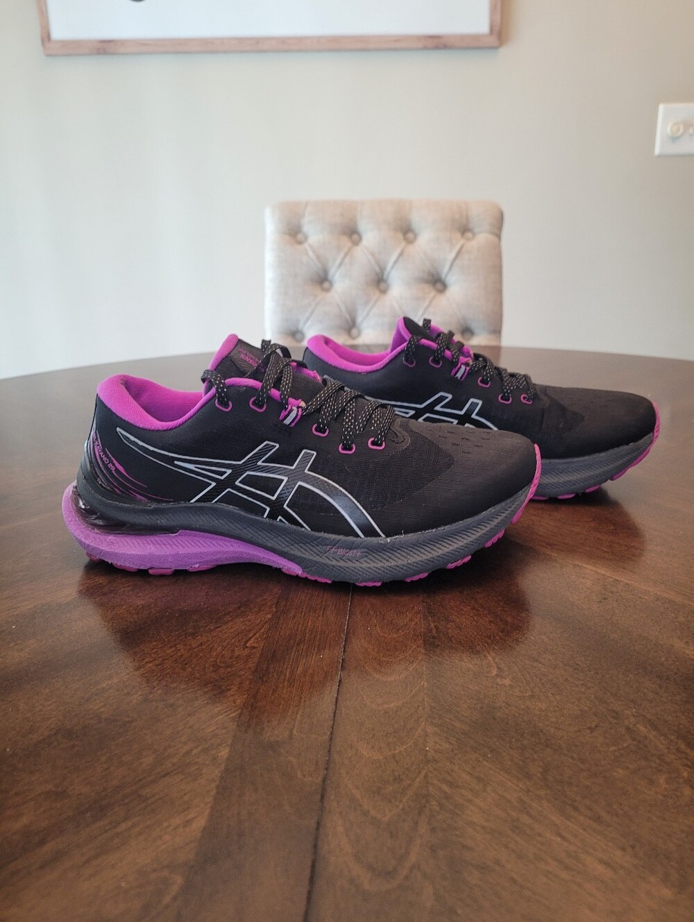 Asics Women's Black and Purple Gel Kayano 29 Running Sneakers